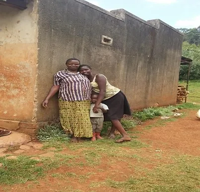 Sharon, her brother, and her mother hosting me at their home in a village near the Elgon Reserve, Uganda