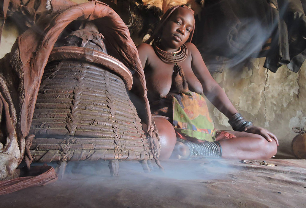 Fascinating encounter with the Himba tribe. Even at the supermarket