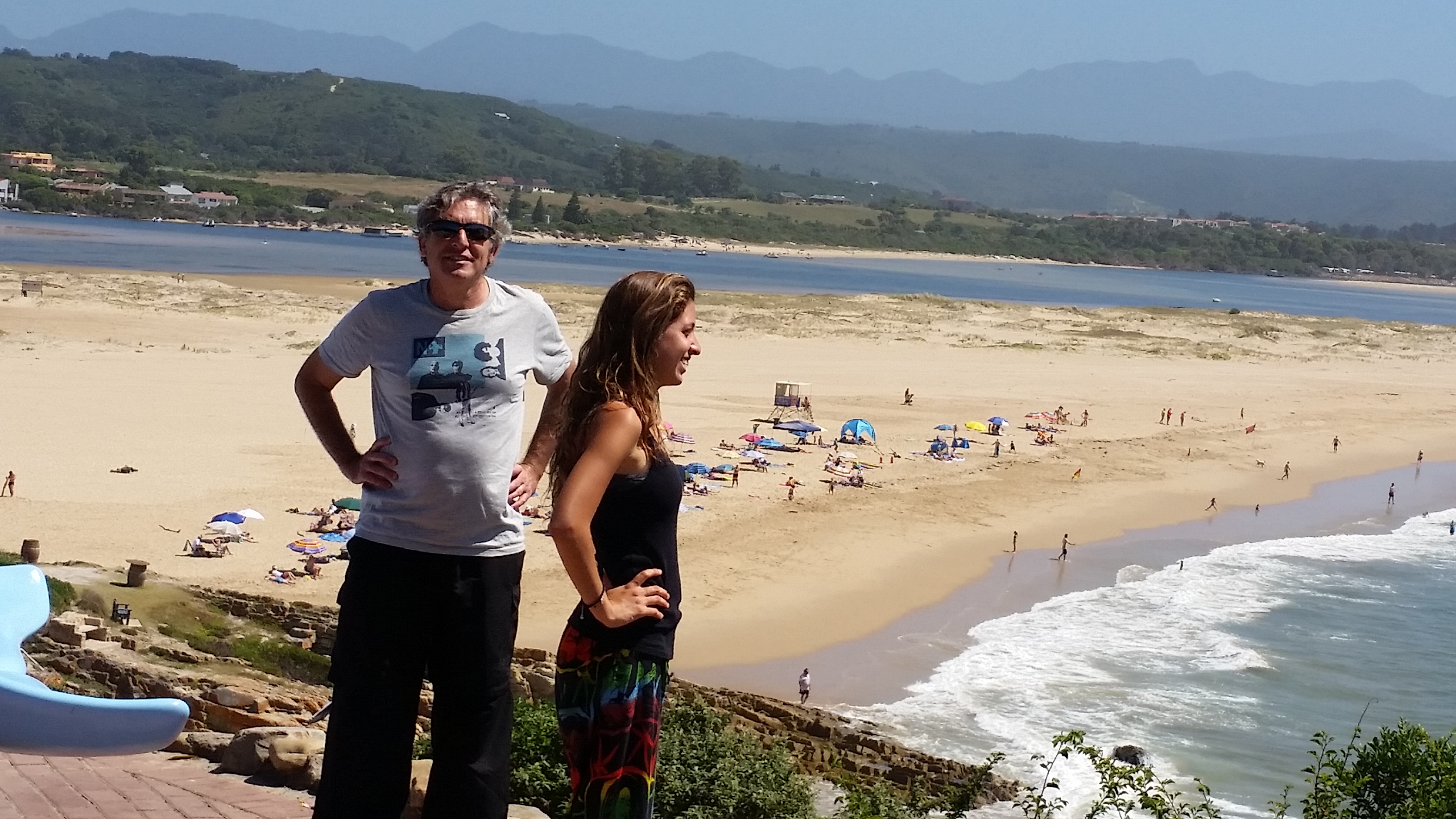 Beaches and views - Yael and her father Matthew